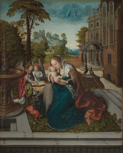 Jungfrau und Kind mit Engeln, ca. 1518 von Bernard van Orley