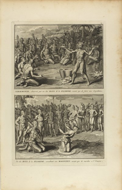 Zeremonie, beobachtet von einem der Könige von Florida... von Bernard Picart