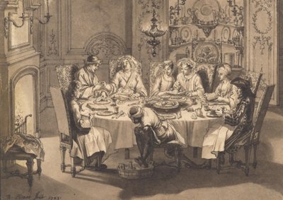 Mahlzeit während des jüdischen Pessach bei den portugiesischen Juden von Bernard Picart