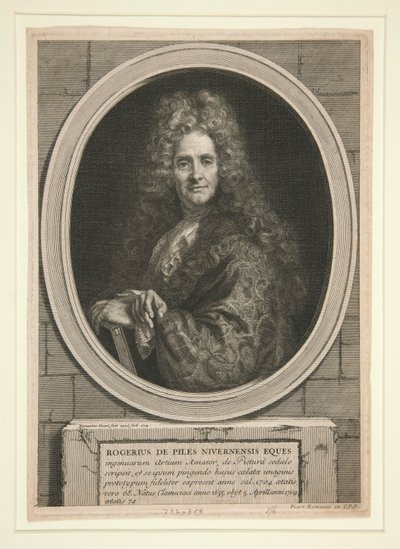 Ohne Titel (Porträt von Roger de Piles) von Bernard Picart