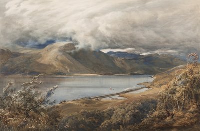 Nordwales, möglicherweise ein Abschnitt der Ffestiniog-Bahn von Bernard Walter Evans