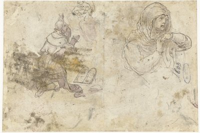 Moses und eine trauernde Maria oder Maria Magdalena von Bernard van Orley