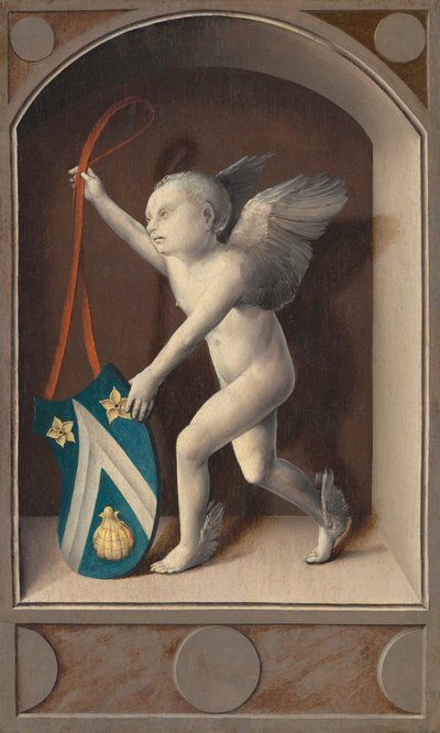 Putto mit den Armen von Jacques Coëne [Rückseite] von Bernard van Orley