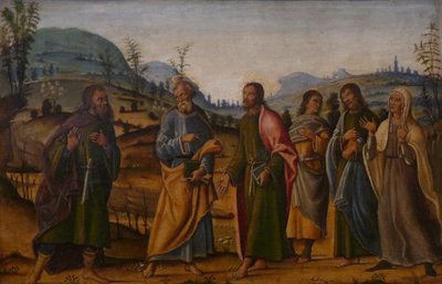 Saint Clément findet seine Familie wieder von Bernardino Fungai