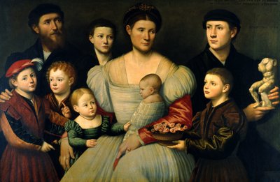 Porträt von Arrigo Licinio und seiner Familie von Bernardino Licinio