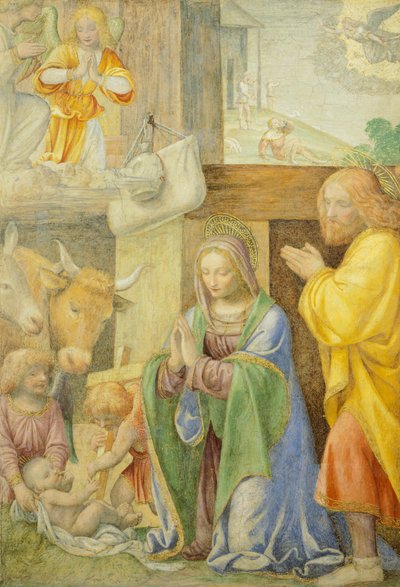 Geburt Christi und Verkündigung an die Hirten von Bernardino Luini