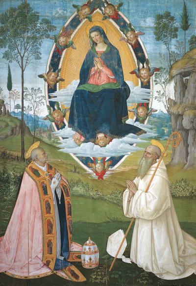 Madonna mit Gregor dem Großen und Sankt Benedikt von Bernardino di Betto Pinturicchio