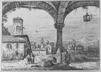 Landschaft (Blick auf Padua von der Befestigungsanlage) von Bernardo Bellotto