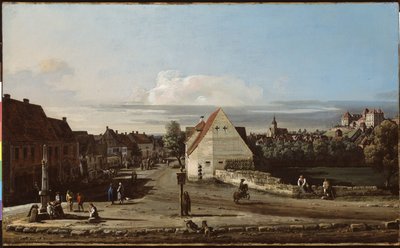 Ansicht von Pirna mit der Festung Sonnenstein, 1755-65 von Bernardo Bellotto