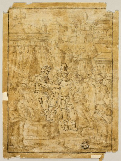 Illustration zur Szene aus der Befreiung Jerusalems (Gerusalemme Liberata) von Bernardo Castello