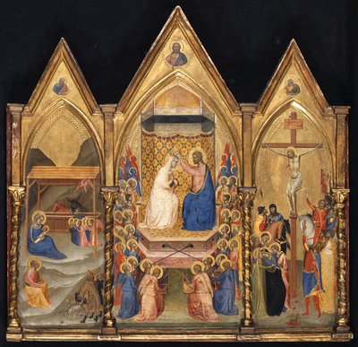 Triptychon (Geburt Christi; Marienkrönung; Kreuzigung) von Bernardo Daddi