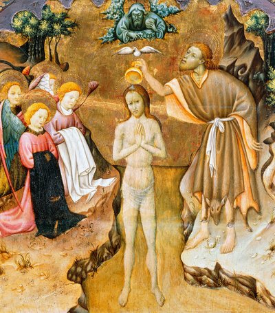 Taufe Christi (Detail) von Bernardo Martorell