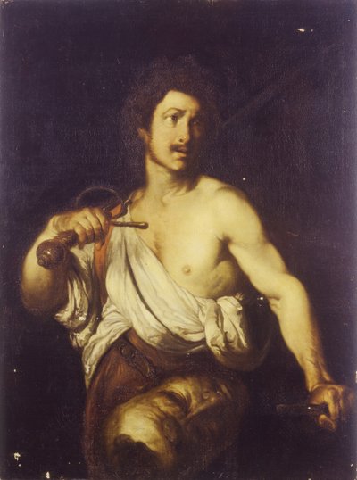 David mit dem Haupt des Goliath, um 1635 von Bernardo Strozzi