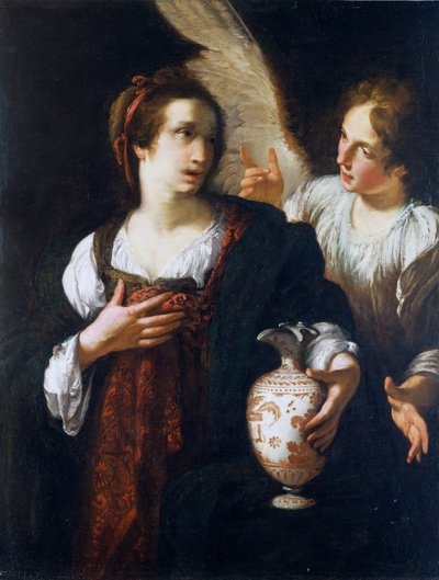 Hagar und der Engel, ca. 1630 von Bernardo Strozzi