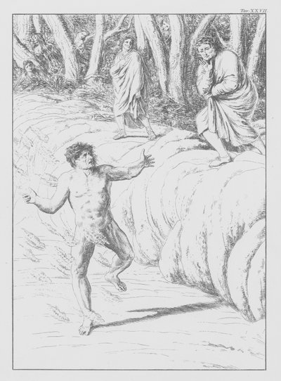 Dantes Göttliche Komödie, Inferno (Hölle), Tafel XXVII von Bernhard Schuler