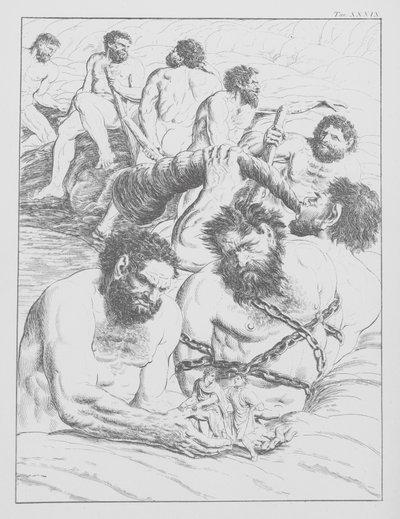 Dantes Göttliche Komödie, Inferno (Hölle), Platte XXXIX von Bernhard Schuler