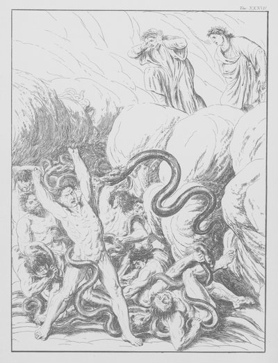Dantes Göttliche Komödie, Inferno (Hölle), Platte XXXVII von Bernhard Schuler