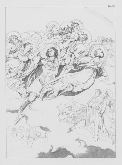 Dantes Göttliche Komödie, Paradiso, Tafel VI von Bernhard Schuler