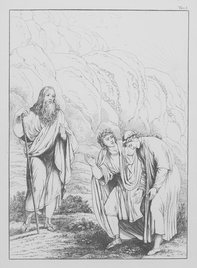 Dantes Göttliche Komödie, Purgatorio (Fegefeuer), Tafel I von Bernhard Schuler