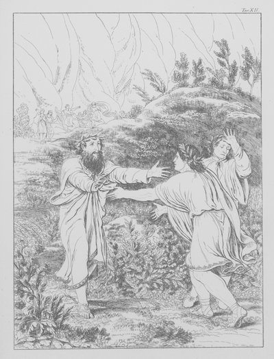 Dantes Göttliche Komödie, Purgatorio (Fegefeuer), Tafel XII von Bernhard Schuler