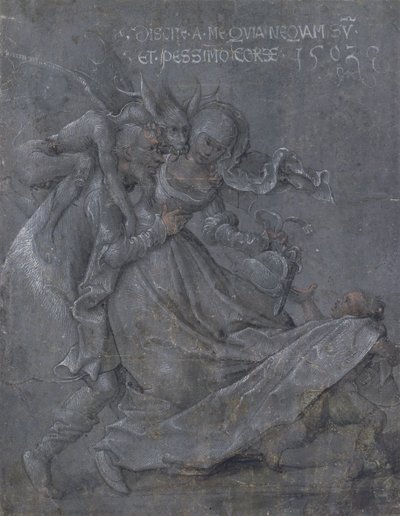 Liebespaar mit dem Teufel und Amor, 1503 von Bernhard Strigel