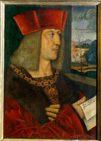 Porträt von Kaiser Maximilian I. Gemälde von Bernard Strigel, 15. Jahrhundert von Bernhard Strigel