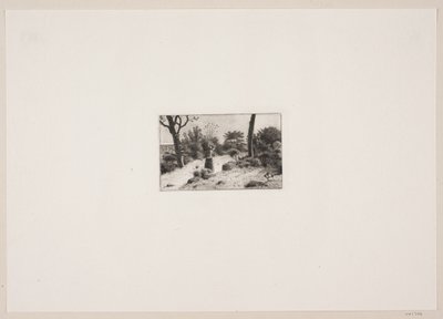 Landschaft mit einer Frau, die einen Korb trägt. Partie von Kullen von Bernhard Ulrik Middelboe