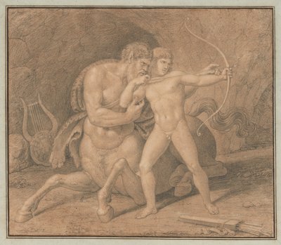 Chiron lehrt Achilles das Bogenschießen von Bertel Thorvaldsen