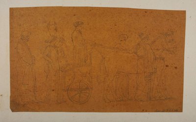 Odysseus folgt Nausikaa und den Ehrendamen von Bertel Thorvaldsen