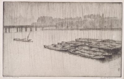 Regen auf der Themse von Bertha E. Jaques