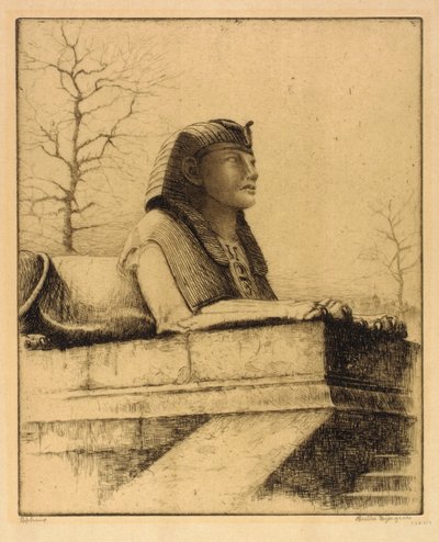 Sphinx, Themse, London von Bertha E. Jaques
