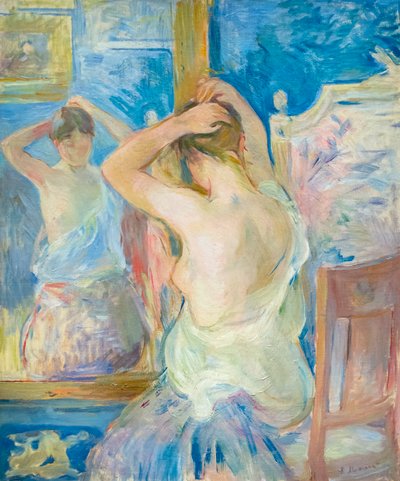 Vor dem Spiegel, ca. 1890 von Berthe Morisot