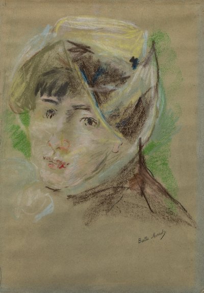 Porträt eines Mädchens mit Schleier (Jeanne Pontillon) von Berthe Morisot