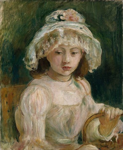 Junges Mädchen mit Hut von Berthe Morisot