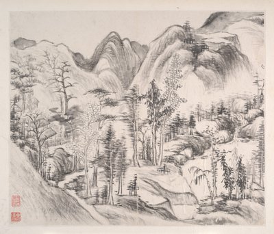 Landschaften, datiert 1814 von Bingshou Yi