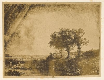 Die Landschaft mit den drei Bäumen von Bisson Frères