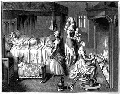 Das neugeborene Kind, 15. Jahrhundert 1849 von Bisson and Cottard