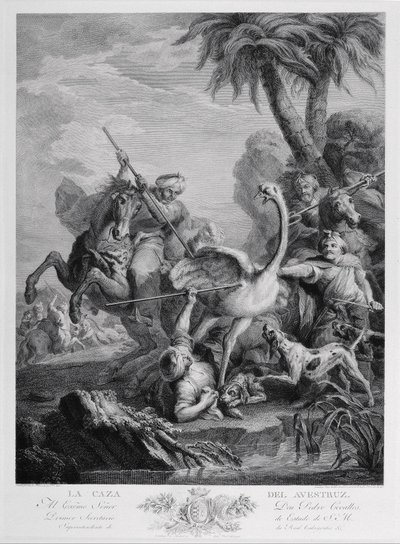 Straußenjagd von Blai Ametller