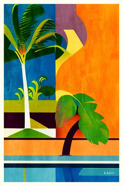 Lebhafte Tropische Palmen von Bo Anderson