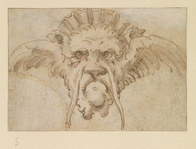 Groteske Maske, 17. Jahrhundert von Bolognese School