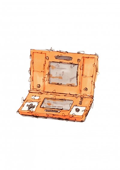 Retro-Handheld-Spielskizze von Borgenhag Holmqvist
