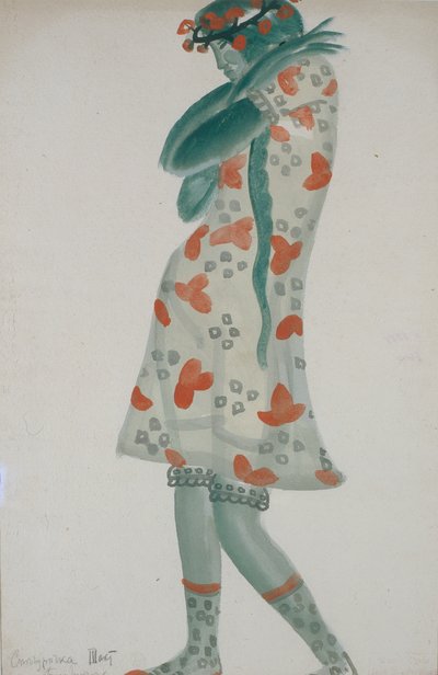 Kostümentwurf für die Oper Schneeflöckchen von N. Rimski-Korsakow, 1919 von Boris Dmitrievich Grigoriev
