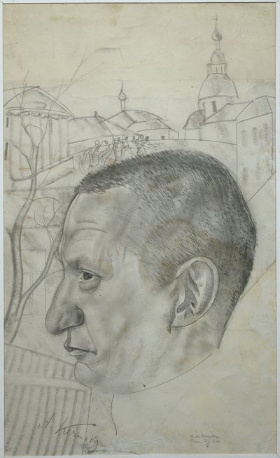 Porträt von Alexander Kerensky 1881-1970, 1924 von Boris Dmitrievich Grigoriev