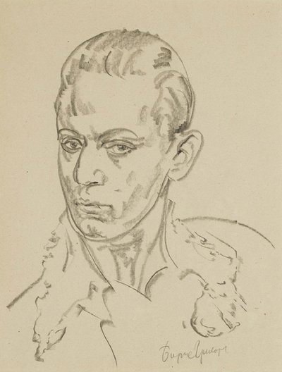 Porträt des Balletttänzers und Choreografen Sergey Lifar 1905-1986 von Boris Dmitrievich Grigoriev