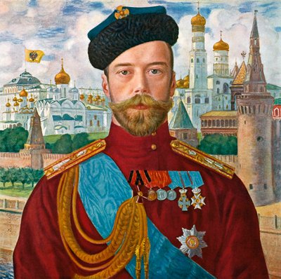 Zar Nikolaus II. von Russland, 1915 von Boris Mikhailovich Kustodiev