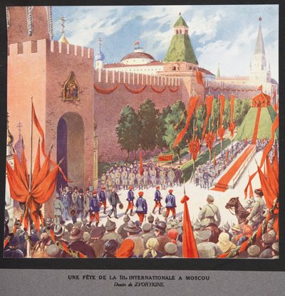 Feier der Dritten Internationale, Moskau von Boris Vasilievich Zvorykin
