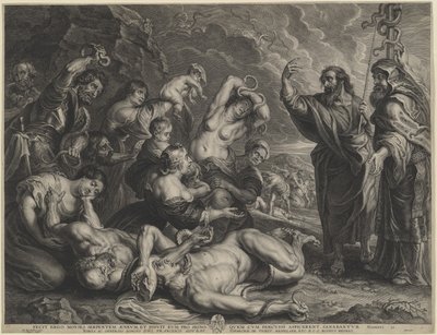 Moses und die eherne Schlange von Boëtius Adams Bolswert, after Sir Peter Paul Rubens
