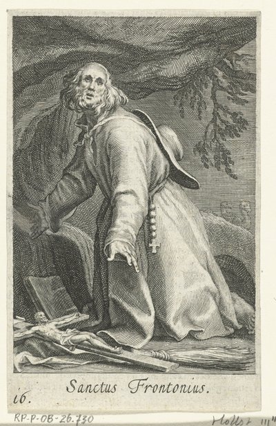 Heiliger Frontonius von Ägypten als Einsiedler von Boëtius Adamsz. Bolswert