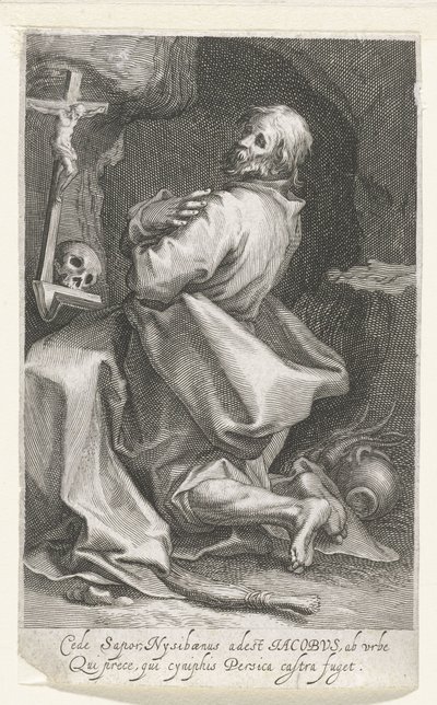 Heiliger Jakobus von Nisibis als Einsiedler von Boëtius Adamsz. Bolswert