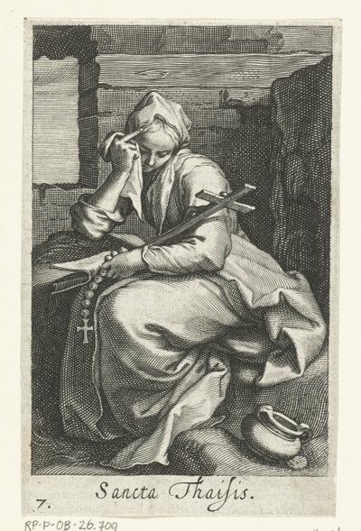 Heilige Thaïs von Alexandria als Einsiedlerin von Boëtius Adamsz. Bolswert